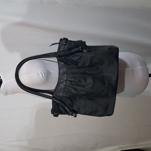 EUC French Connection Black Lamb Skin Tote Bag